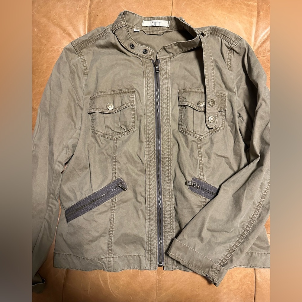 LOFT Khaki Utility Jacket